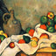 Curtain, Jug and Fruit 1894 Painting by Paul Cezanne Fine Art Print (6 Sizes)