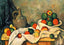Curtain, Jug and Fruit 1894 Painting by Paul Cezanne Fine Art Print (6 Sizes)