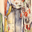 Curtains painting print by Paul Cezanne (1885)