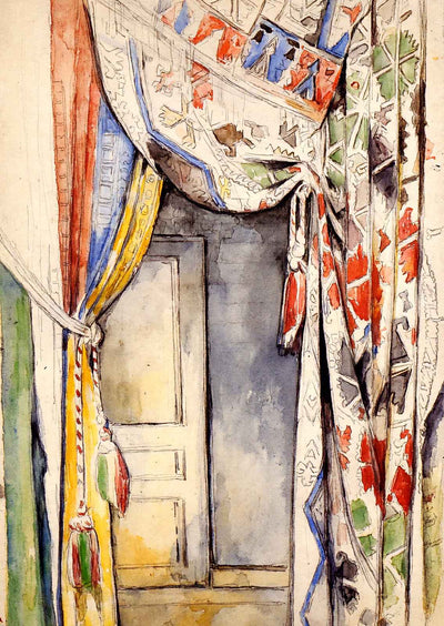 Curtains Fine Art Print 1885 Painting by Paul Cezanne (6 Sizes) - Acid Free