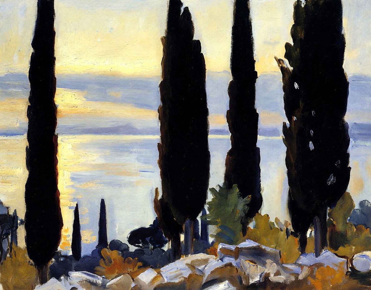 Cypress Trees at San Vigilio Art Print 1913 by John Singer Sargent (6 Sizes)