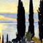 Cypress Trees at San Vigilio Art Print 1913 by John Singer Sargent (6 Sizes)