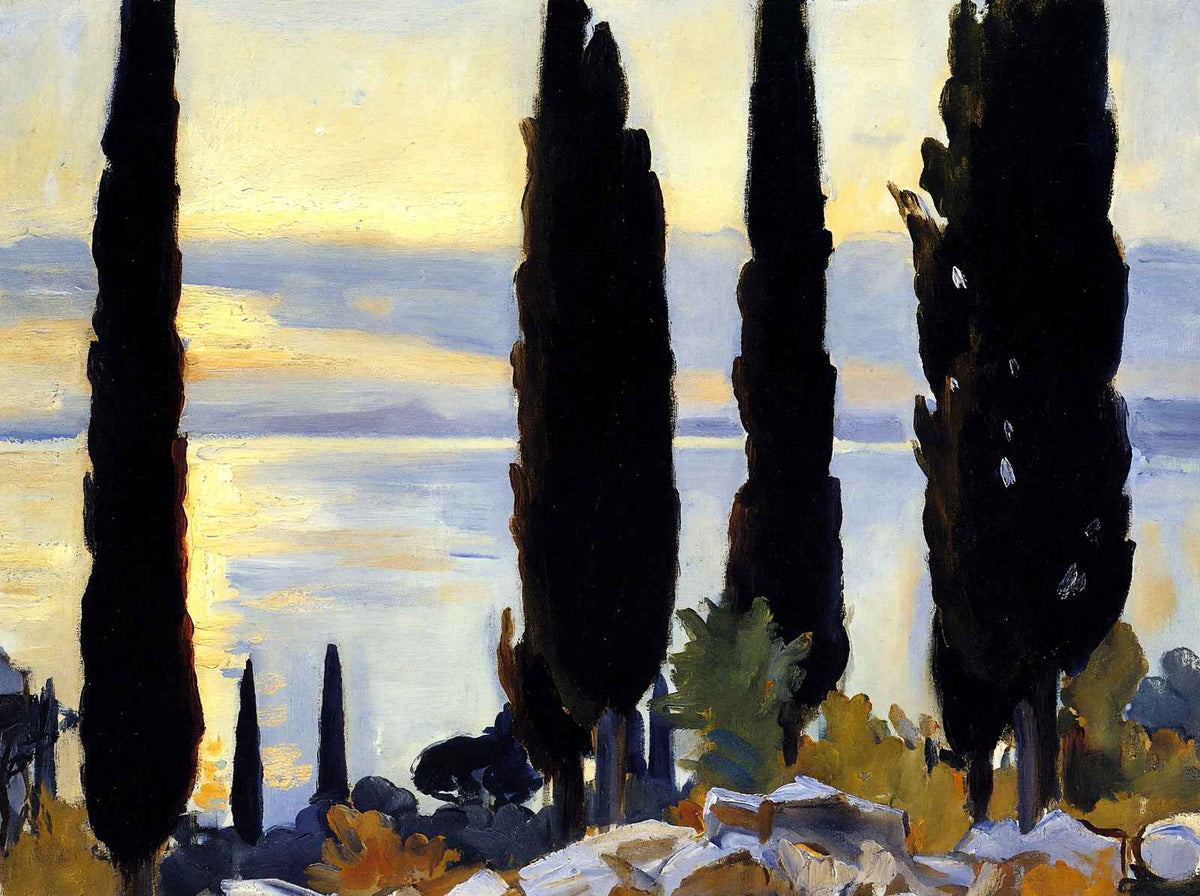 Cypress Trees at San Vigilio Art Print 1913 by John Singer Sargent (6 Sizes)