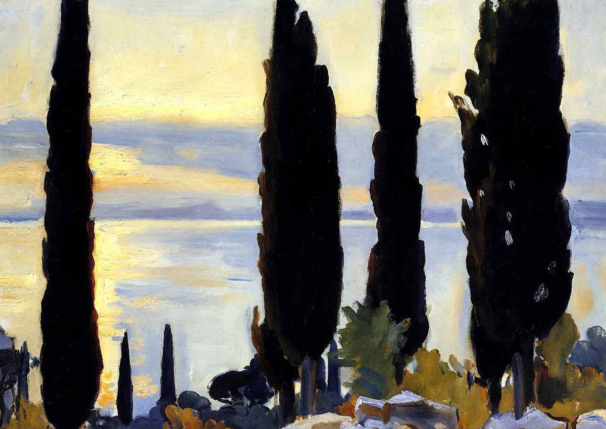 Cypress Trees at San Vigilio Art Print 1913 by John Singer Sargent (6 Sizes)