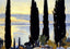 Cypress Trees at San Vigilio Art Print 1913 by John Singer Sargent (6 Sizes)