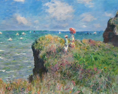 Cliff Walk at Pourville Painting by Claude Monet 8x10" Art Print