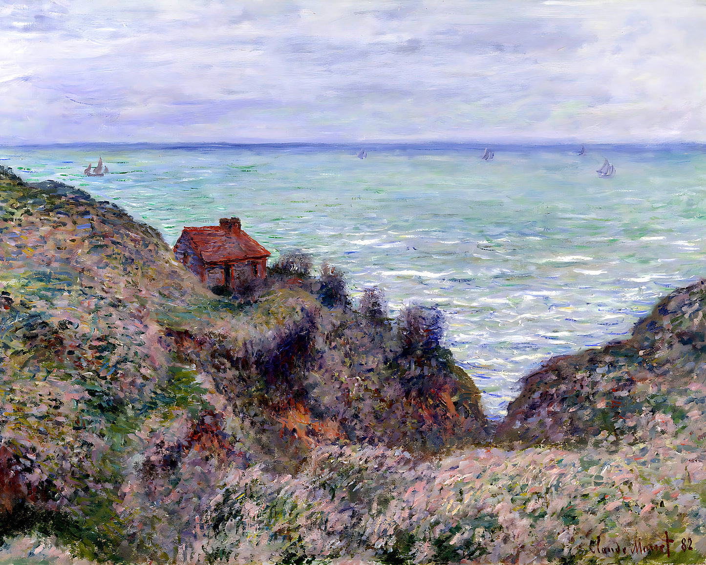 Customs House Painting by Claude Monet 8x10" Art Print