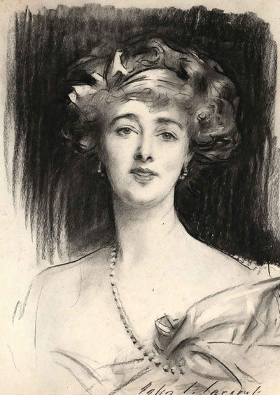 Daisy, Princess of Pless Art Print 1913 Drawing by John Singer Sargent (6 Sizes)