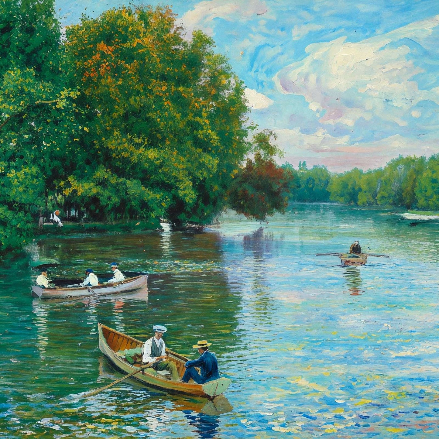 Dallas Texas Exall Lake in 1905 Art Print (7 Sizes) - Archival Paper