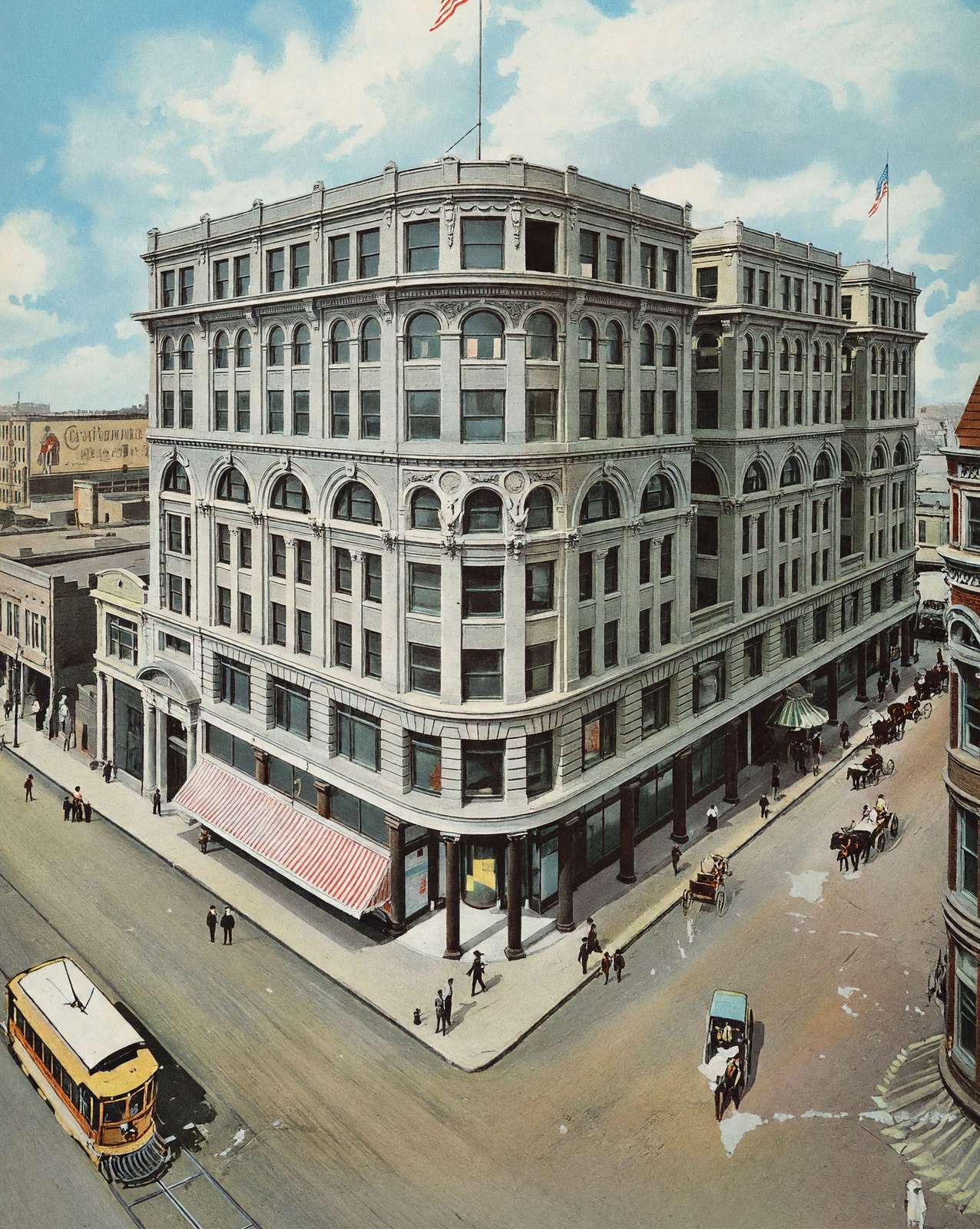Dallas Wilson Building in 1905 vintage print