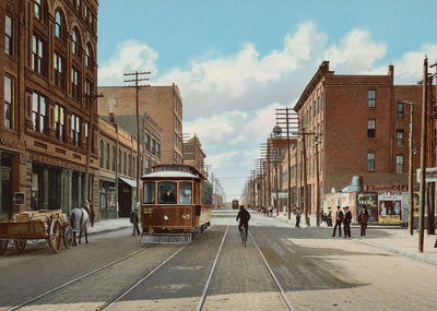 Dallas Texas Commerce Street in 1905 Vintage Print (7 Sizes) - Archival Paper