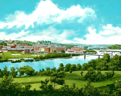 View of Danville and Dan River