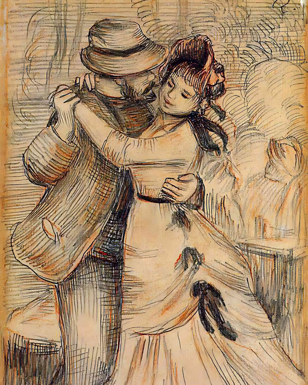 Dance in the Country Painting by Pierre-Auguste Renoir 8x10" Art Print