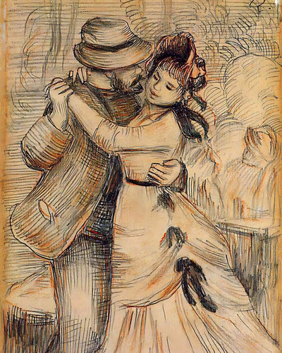 Dance in the Country Painting by Pierre-Auguste Renoir 8x10" Art Print
