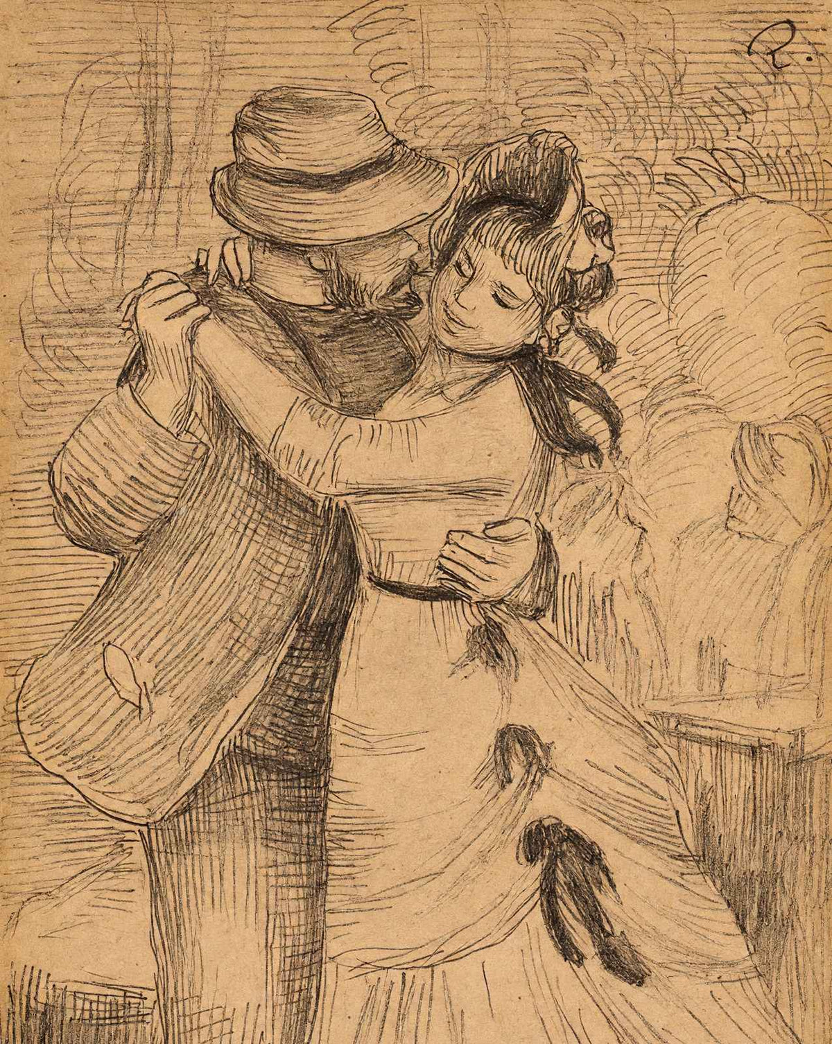 Dance in the Country fine art print by Pierre-Auguste Renoir (1883)