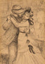 Dance in the Country Art Print 1883 Drawing by Pierre-Auguste Renoir (6 Sizes)