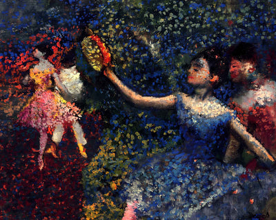 Dancer and Tambourine art print by Edgar Degas (1897)