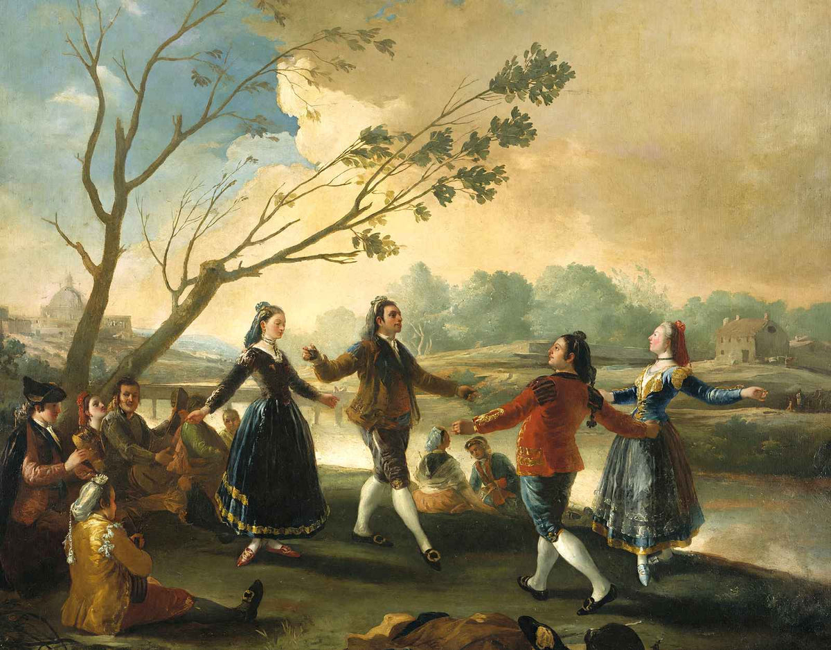 Dance of the Majos at the Banks of Manzanares Art Print 1777 by Goya (6 Sizes)