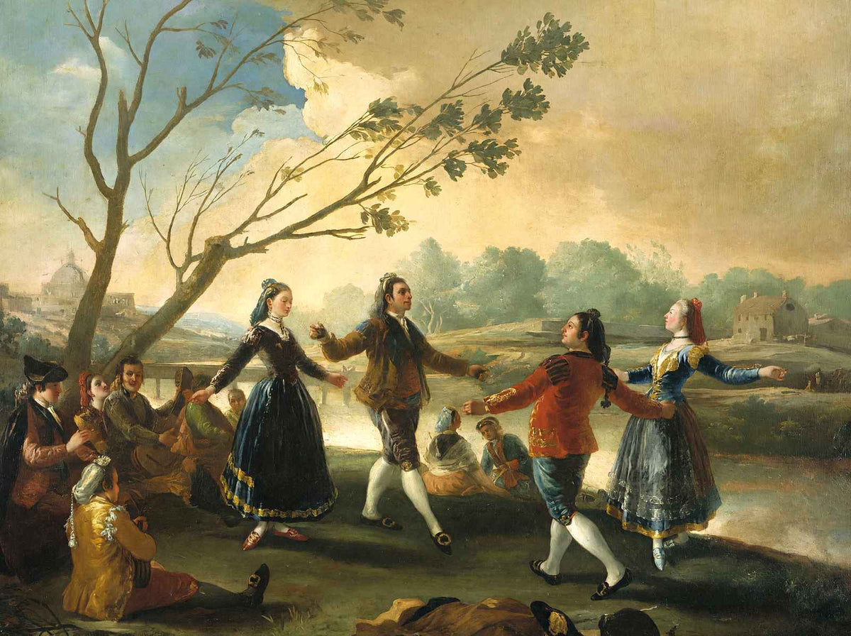 Dance of the Majos at the Banks of Manzanares Art Print 1777 by Goya (6 Sizes)