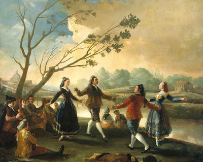 Dance of the Majos at the Banks of Manzanares painting print by Francisco Goya (1777)