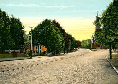 Randolph-Macon Institute and Mount Vernon Church in 1904 Vintage Print (7 Sizes)