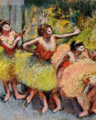 Dancers in Green and Yellow painting by Edgar Degas (1904)