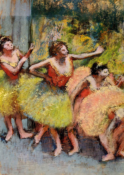 Dancers in Green and Yellow Art Print 1904 Painting by Edgar Degas (6 Sizes)
