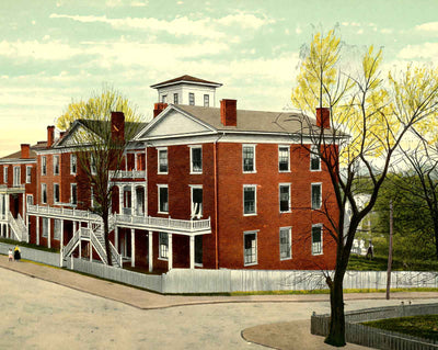Roanoke College of Danville in 1904 vintage print