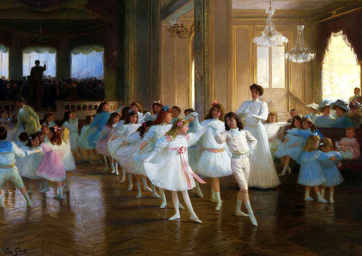Dance Show Fine Art Print Painting by Victor Gabriel Gilbert (6 Sizes)