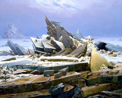 Das Eismeer Painting by Caspar David Friedrich 8x10" Art Print - Restored