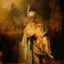 David and Jonathan 1642 Painting by Rembrandt Art Print (6 Sizes) - Restored