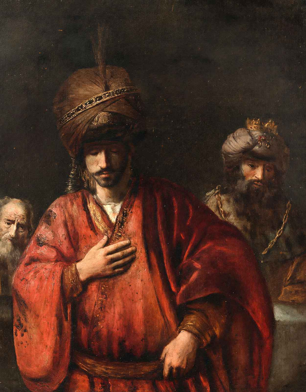 David and Uriah Art Print 1665 Painting by Rembrandt (6 Sizes) - Premium Print