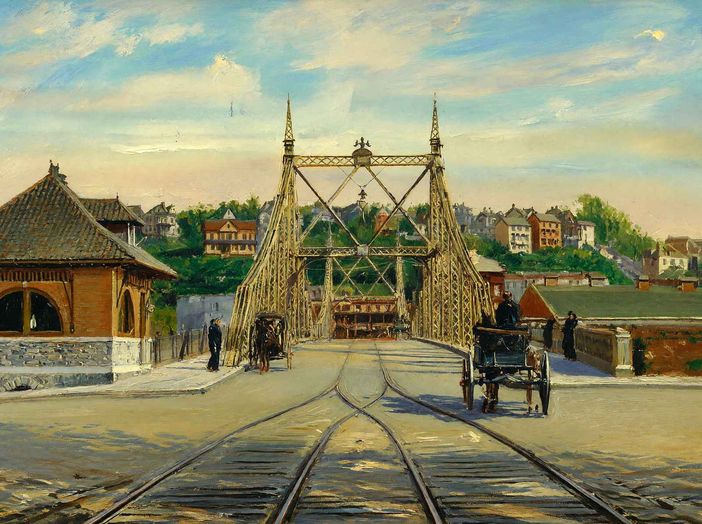 Delaware Bridge Easton PA in 1908 Art Print (7 Sizes) - Acid Free