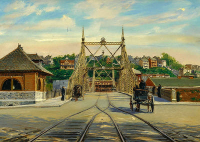 Delaware Bridge Easton PA in 1908 Art Print (7 Sizes) - Acid Free
