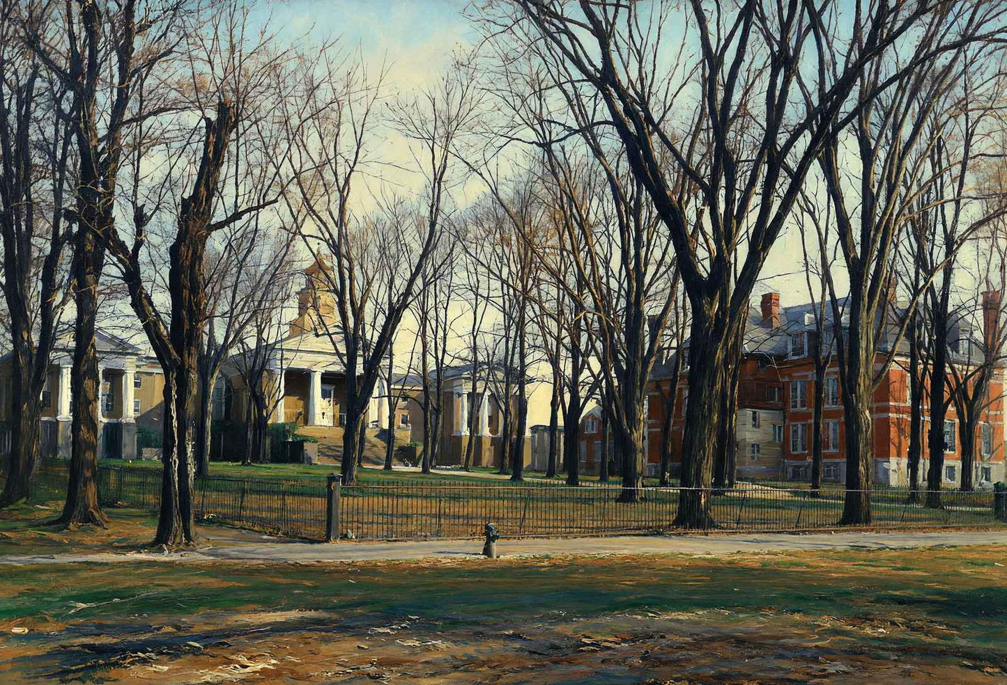 Delaware College Newark DE in 1905 Painting Print (7 Sizes) - Retouched