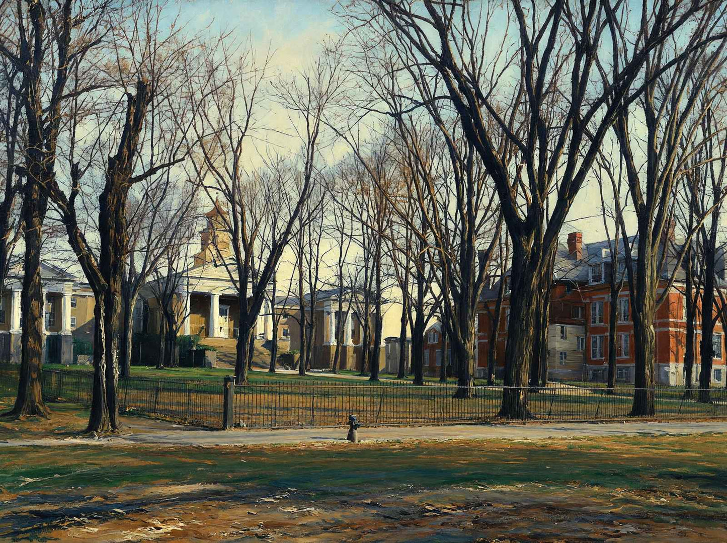 Delaware College Newark DE in 1905 Painting Print (7 Sizes) - Retouched