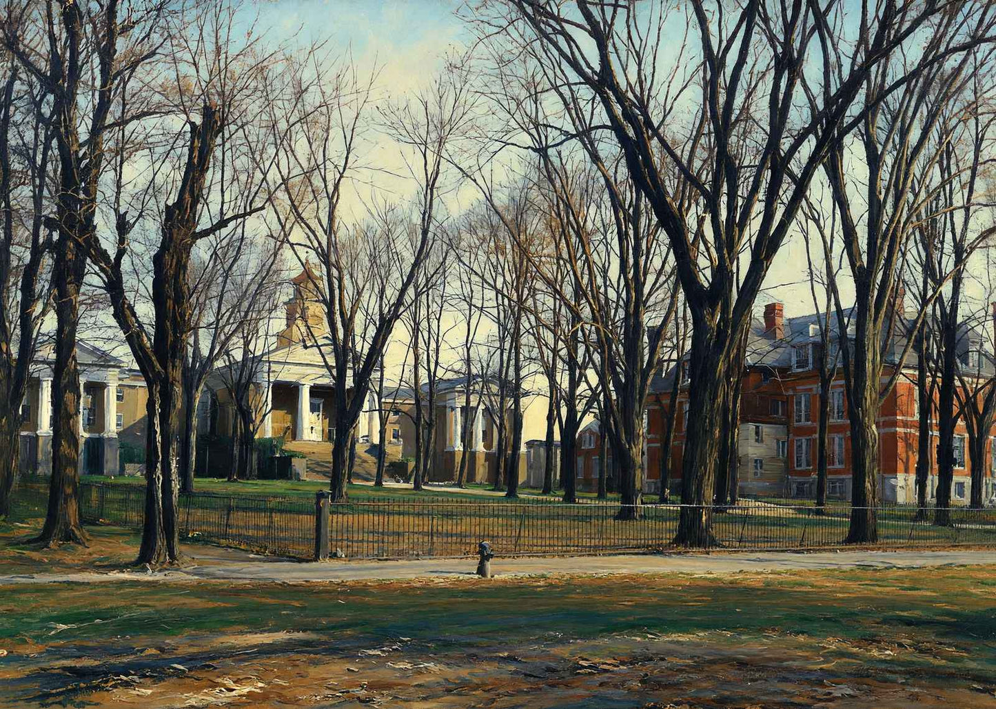Delaware College Newark DE in 1905 Painting Print (7 Sizes) - Retouched