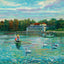 Delaware Park Lake in Buffalo in 1905 art print