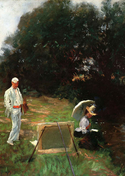 Dennis Miller Bunker Painting at Calcot Art Print 1888 by Sargent (6 Sizes)