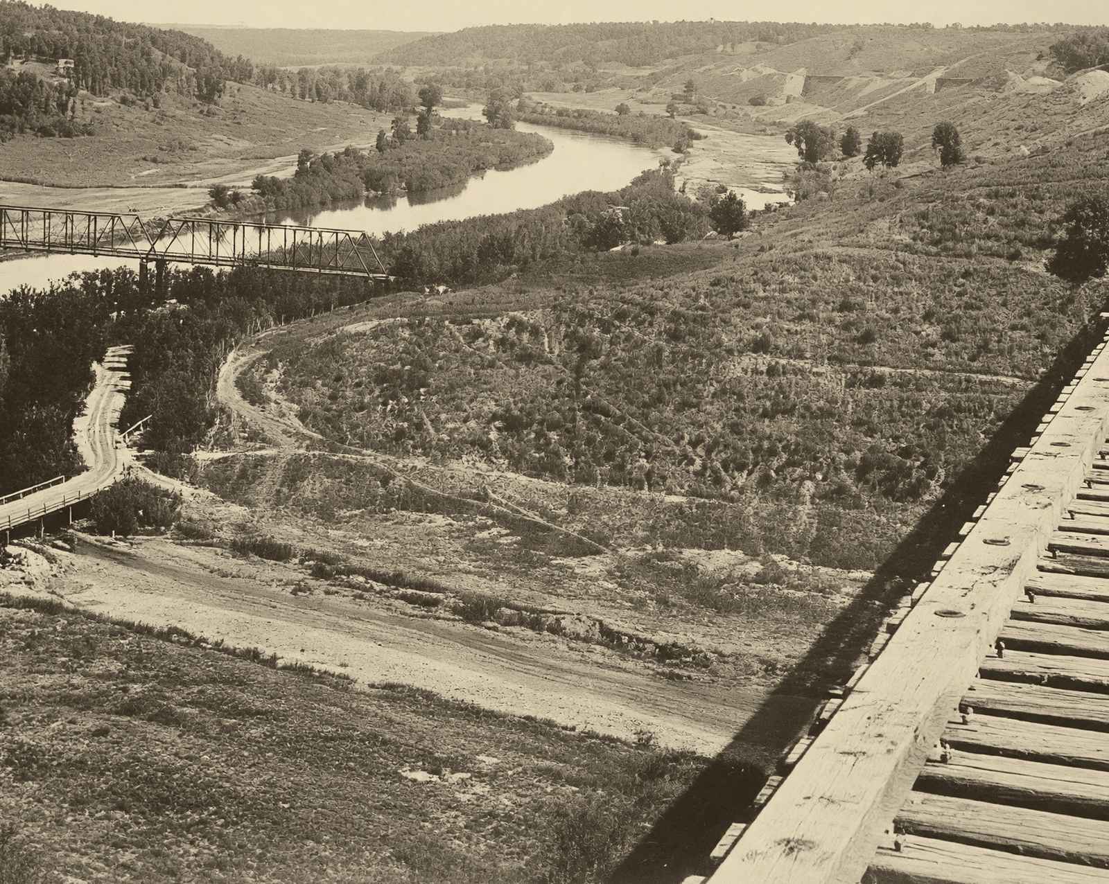 Des Moines River in Boone in 1905 vintage print