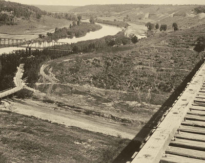 Des Moines River in Boone in 1905 vintage print