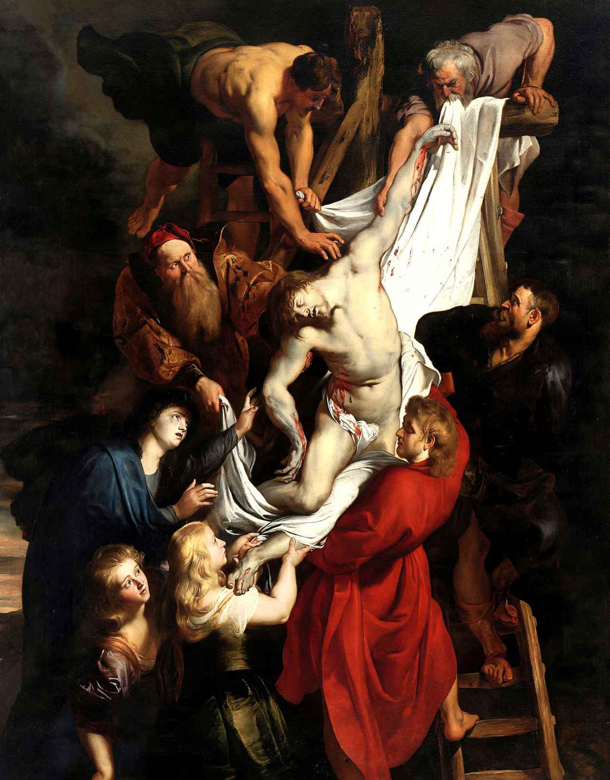 Descent from the Cross (Centre Panel) 1614 by Rubens Art Print (6 Sizes)