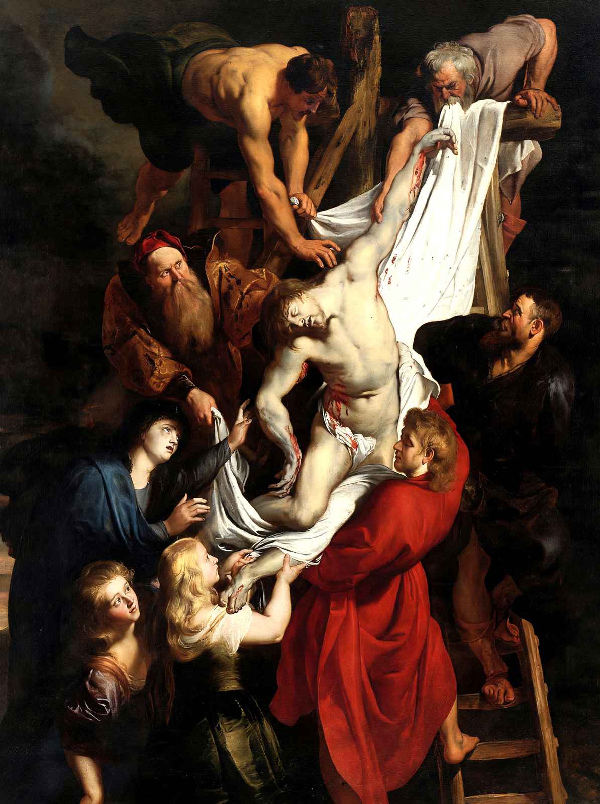 Descent from the Cross (Centre Panel) 1614 by Rubens Art Print (6 Sizes)