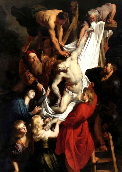 Descent from the Cross (Centre Panel) 1614 by Rubens Art Print (6 Sizes)