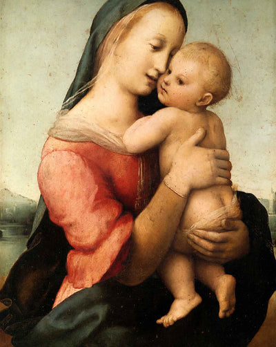 Detail of the 'Tempi' Madonna art print by Raphael (1508)