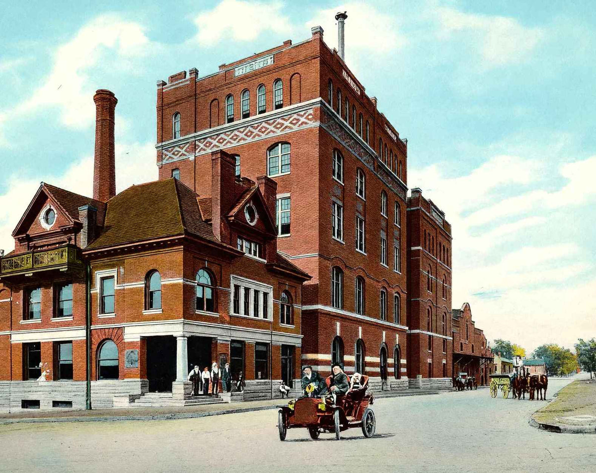 Dick Bros. Brewing Co. in Quincy in 1908 vintage print
