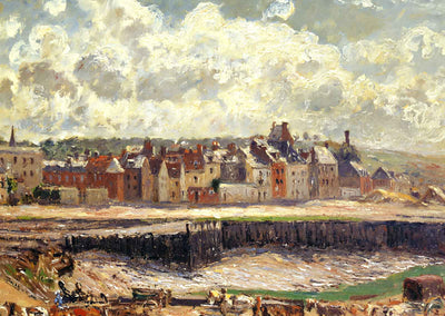 Dieppe, Dunquesne Basin, Sunlight Effect, Morning, Low Tide 1902 Print (6 Sizes)