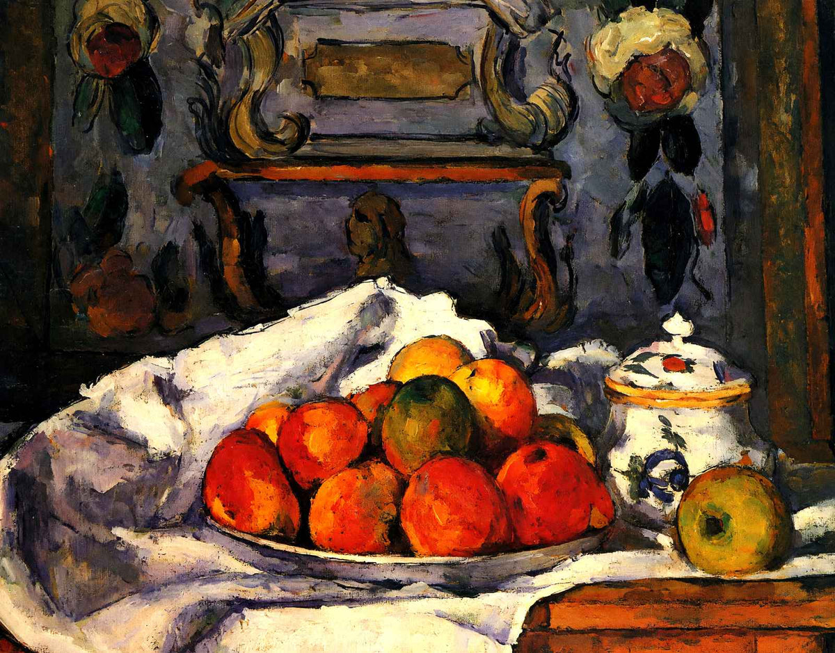 Dish of Apples Fine Art Print 1879 Painting by Paul Cezanne (6 Sizes)