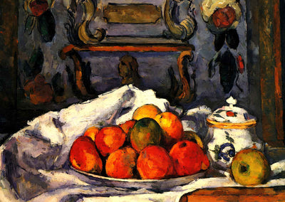 Dish of Apples Fine Art Print 1879 Painting by Paul Cezanne (6 Sizes)