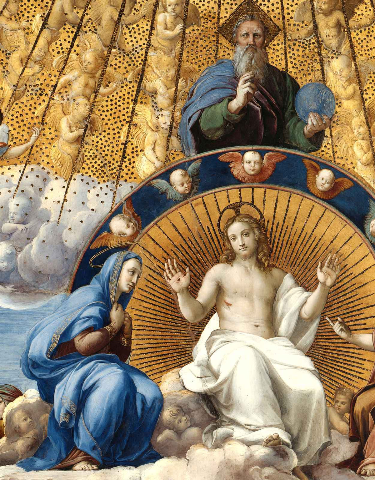 Disputation of the Holy Sacrament (Detail) 1510 by Raphael Art Print (6 Sizes)